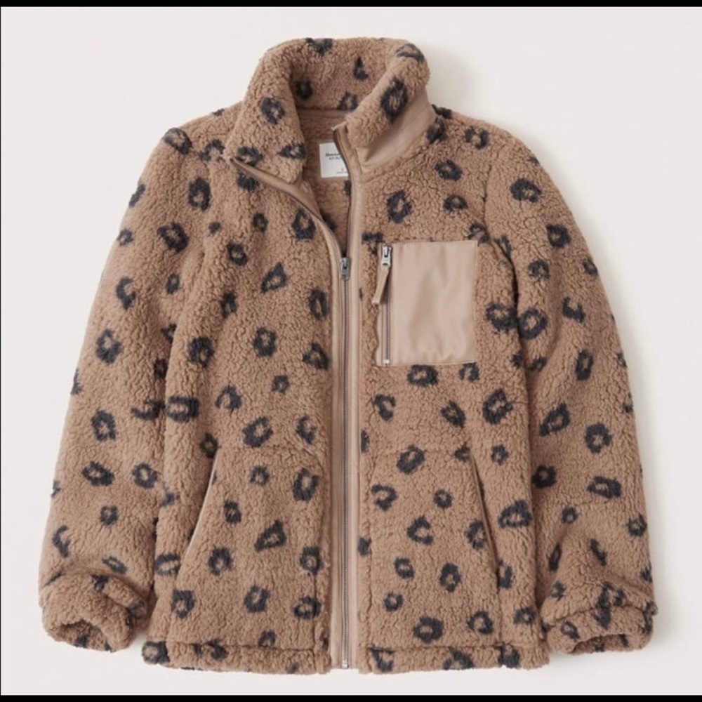 COPY - Abercrombie & Fitch Leopard Sherpa Jacket!XS-NWT!